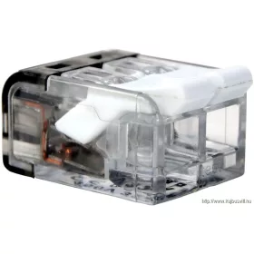   TRACON RVON2 Csavar nélküli vezetékösszekötő, nyitható átlátszó 0,2-4mm2, 32A, 450VAC 2P