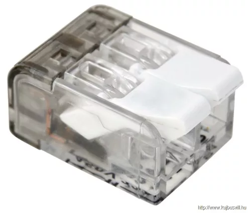 TRACON RVON2 Csavar nélküli vezetékösszekötő, nyitható átlátszó 0,2-4mm2, 32A, 450VAC 2P