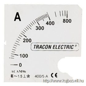   TRACON SCALE-AC48-50/5A Skálalap ACAM48-5 alapműszerhez 0 - 50 (100) A