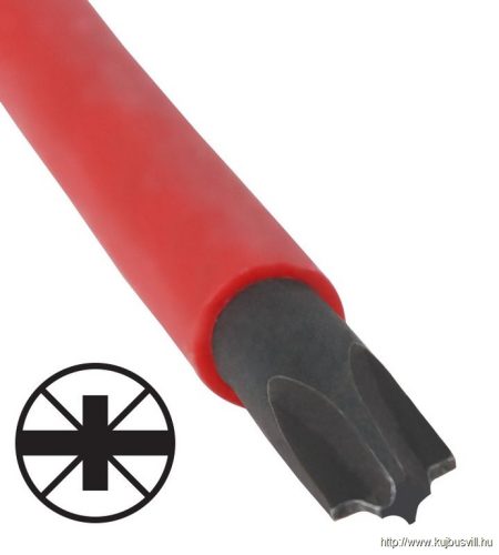 TRACON SD5080SLPZ1 Csavarhúzó, kombiprofil, 1000V-ra szigetelt, CrV SL/PZ1 5×80mm, AC 1000V