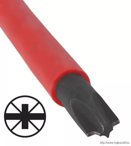 TRACON SD60100SLPZ2 Csavarhúzó, kombiprofil, 1000V-ra szigetelt, CrV SL/PZ2 6×100mm, AC 1000V