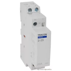   TRACON SHK2-25 Installációs kontaktor 230V AC, 50Hz, 1 Mod, 2×NO AC1/AC7a, 25A