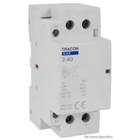   TRACON SHK2-63 Installációs kontaktor 230V AC, 50Hz, 2 Mod, 2×NO, AC1/AC7a, 63A