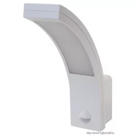   TRACON SLI15W Mozgásérzékelős fali lámpatest, ívelt forma 230VAC, 15W, 140°, 2-9m, 10s-5m, 4500K , IP54, 1100lm, EEI=G