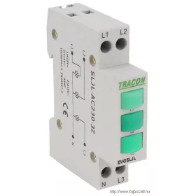   TRACON SLJL-AC230-3Z Sorolható ledes jelzőlámpa, zöld, zöld, zöld 3×230V AC