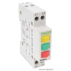   TRACON SLJL-AC230-SZP Sorolható ledes jelzőlámpa, sárga / zöld / vörös 3×230V AC
