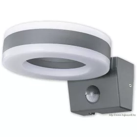   TRACON SLOMA20W Mozgásérzékelős fali lámpatest, gyűrű forma, antracit 230VAC,20W,1700lm,4500K,10s-5m,3-2000lx,9m,IP65,EEI=F