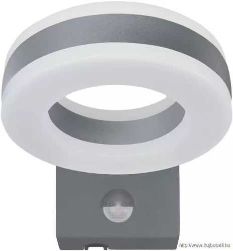 TRACON SLOMA20W Mozgásérzékelős fali lámpatest, gyűrű forma, antracit 230VAC,20W,1700lm,4500K,10s-5m,3-2000lx,9m,IP65,EEI=F