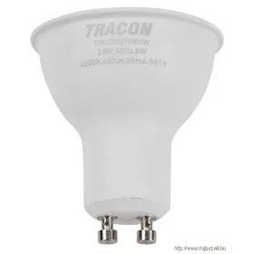   TRACON SMDSGU108NW Műanyag házas SMD LED spot fényforrás SAMSUNG chippel 230V,50Hz,GU10,8W,720lm,4000K,120°,SAMSUNG chip, EEI=F