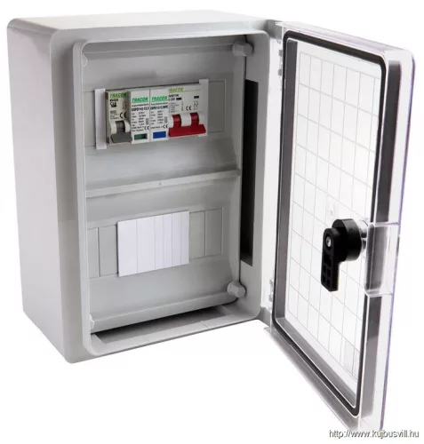 TRACON SPBPV316 Túlfeszültség-védelmi doboz fotovoltaikus rendszerekhez 330×250×130mm,IP65,IK10,AC1+2, 400V, In:16A, Iimp:12.5kA,