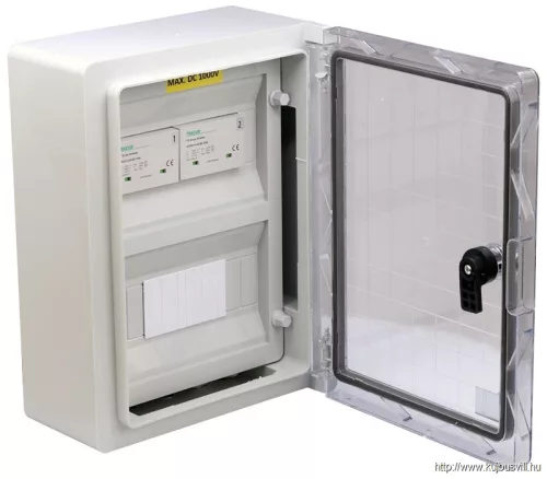 TRACON SPBPVDC2 Túlfeszültség-védelmi doboz fotovoltaikus rendszerekhez 330x250x130mm, IP65, DC1+2, Un=1000VDC