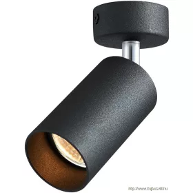   TRACON SPGU10MA1B Mennyezeti állítható spot lámpatest, fekete 100-240VAC, 50Hz, 1xGU10, max.35W
