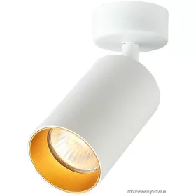   TRACON SPGU10MA1GW Mennyezeti állítható spot lámpatest, fehér, arany reflektor 100-240VAC, 50Hz, 1xGU10, max.35W