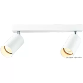   TRACON SPGU10MA2W Mennyezeti állítható spot lámpatest, fehér 100-240VAC, 50Hz, 2xGU10, max.2x35W