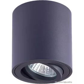   TRACON SPGU10MDB Mennyezeti spot lámpatest, hengeres, dönthető, fekete 100-240VAC, 50Hz, 1xGU10, max.35W