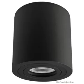   TRACON SPGU10MIPB Mennyezeti védett spot lámpatest, hengeres, fekete 100-240VAC, 50Hz, 1xGU10, max.35W, IP44