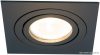 SPND1B Süllyesztett spot lámpatest, négyzetes, dönthető, fekete 93x93x24mm