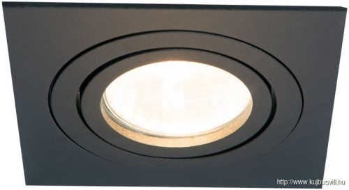 SPND1B Süllyesztett spot lámpatest, négyzetes, dönthető, fekete 93x93x24mm