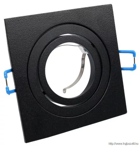 TRACON SPND1B Süllyesztett spot lámpatest, négyzetes, dönthető, fekete 93x93x24mm