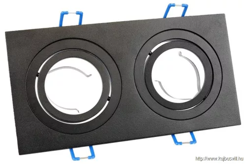 TRACON SPND2B Süllyesztett spot lámpatest, négyzetes, dönthető, fekete 173x93x24mm