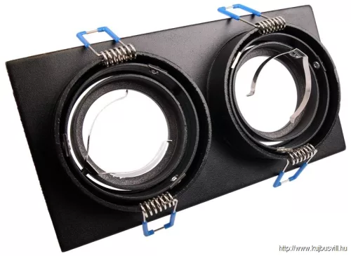 TRACON SPND2B Süllyesztett spot lámpatest, négyzetes, dönthető, fekete 173x93x24mm