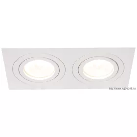   TRACON SPND2W Süllyesztett spot lámpatest, négyzetes, dönthető, fehér 173x93x24mm
