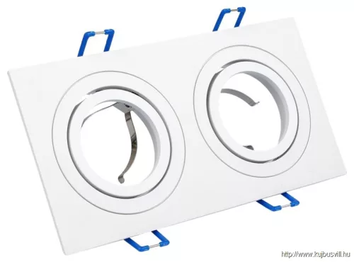 TRACON SPND2W Süllyesztett spot lámpatest, négyzetes, dönthető, fehér 173x93x24mm