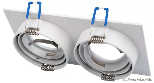TRACON SPND2W Süllyesztett spot lámpatest, négyzetes, dönthető, fehér 173x93x24mm