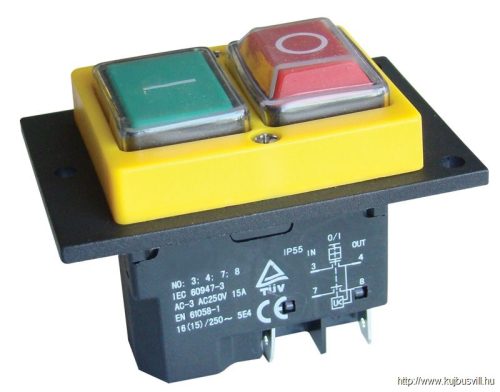 SSTM-02 Relés biztonsági kapcsoló 4PIN, 230VAC, 12A/AC3, IP54, 6,3×0,8