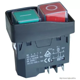   TRACON SSTM-03 Relés biztonsági kapcsoló, bepattintható, fekete kerettel 4PIN, 230VAC, 12A/AC3, IP54, 6,3×0,8