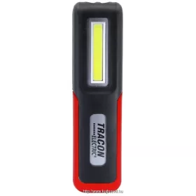   TRACON STLCOB3W Akkumulátoros LED kézi lámpa 3/3W, 6000K, 3.7V 2000mAh, 100/180lm, IP44, 3,5h