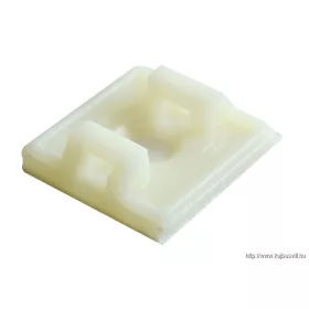   TRACON TALP190-2 Öntapadós/csavarozható, 2oldalt fűzhető kötegelő talp, natúr 18,7×18,7mm, d=4,4mm, PA6.6