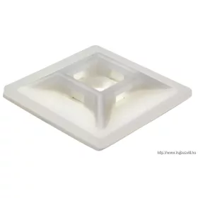   TRACON TALP200 Öntapadós/csavarozható, 4oldalt fűzhető kötegelő talp,natúr 19×19mm, d=5mm, PA6.6, 3M