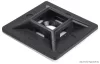 TRACON TALP281 Öntapadós/csavarozható, 4oldalt fűzhető kötegelő talp,fekete 28×28mm, d=5,7mm, PA6.6, 3M