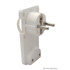   TRACON TCSDR Rejthető szerelhető csatlakozódugó,lapos,fehér 250VAC, max.10/16A (DUAL Schuko/French)