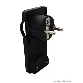   TRACON TCSDRB Rejthető szerelhető csatlakozó dugó,lapos,fekete 250VAC, max.10/16A (DUAL Schuko/French)