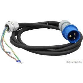   TRACON TDB-CABLE3P16 Gumikábel ipari csatlakozó dobozhoz GT 3×2,5mm2, 16A, 3p, 2,5m