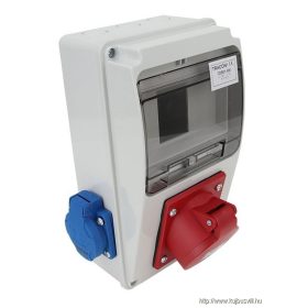   TRACON TDB01-6M Csatlakozó doboz, védelem nélkül Out:2×SCHUKO+1×16A(3P+N+E)