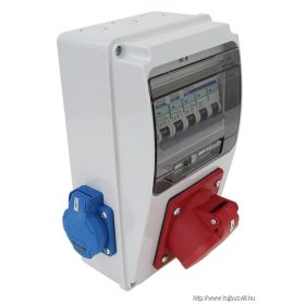   TRACON TDB01-6MV Csatlakozó doboz védelemmel, vezetékezett, készre szerelt Prot.:MCB,Out:2×SCHUKO+1×16A(3P+N+E)