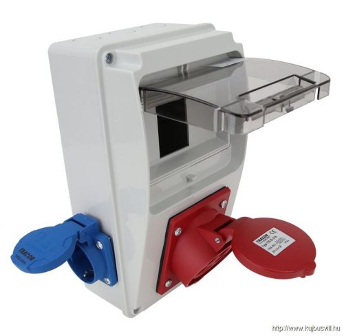 TRACON TDB01-6M Csatlakozó doboz, védelem nélkül Out:2×SCHUKO+1×16A(3P+N+E)