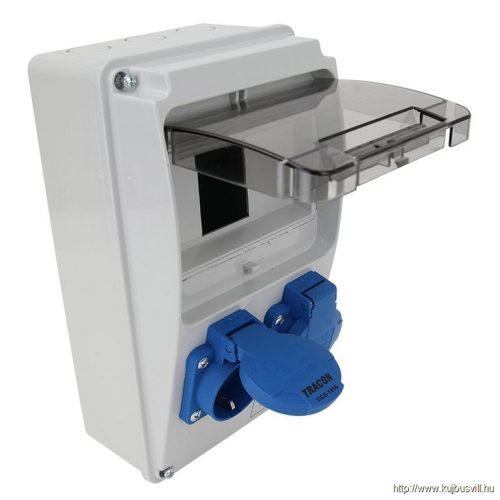 TRACON TDB02-6M Csatlakozó doboz, védelem nélkül Out:2×SCHUKO