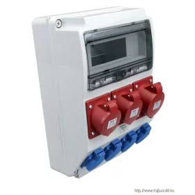   TRACON TDB03-12M Csatlakozó doboz, védelem nélkül Out:4×SCHUKO+2×16A(3P+N+E)+1×32A(3P+N+E)