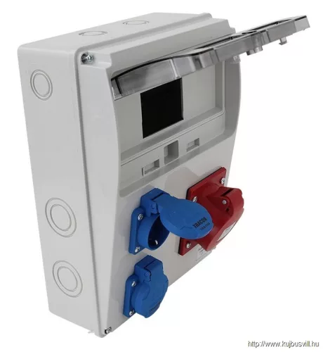 TRACON TDB04-11M Csatlakozó doboz, védelem nélkül Out:2×SCHUKO+1×16A(3P+N+E)