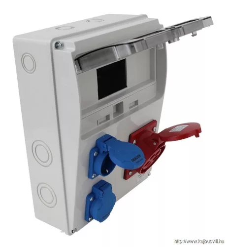 TRACON TDB04-11M Csatlakozó doboz, védelem nélkül Out:2×SCHUKO+1×16A(3P+N+E)