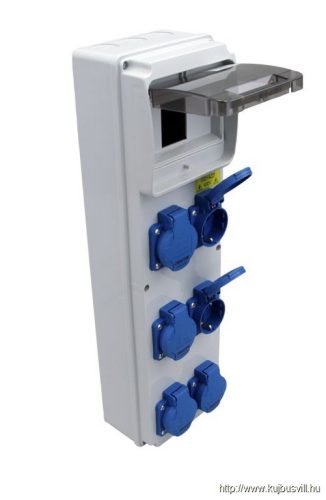 TRACON TDB05-6M Csatlakozó doboz, védelem nélkül Out:6×SCHUKO