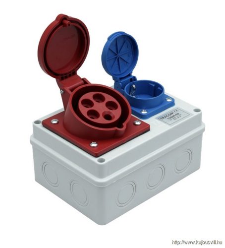 TRACON TDB06-0M Csatlakozó doboz, védelem nélkül Out:1×SCHUKO+1×16A(3P+N+E)