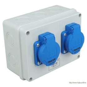   TRACON TDB07-0M Csatlakozó doboz, védelem nélkül Out:2×SCHUKO