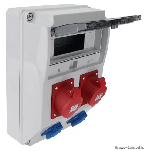 TRACON TDB09-12M Csatlakozó doboz, védelem nélkül Out:2×SCHUKO+2×32A(3P+N+E)