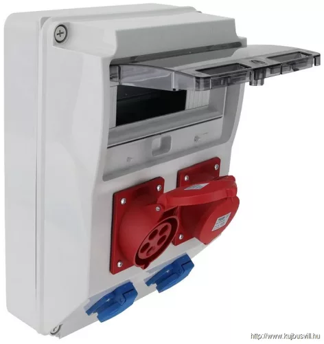 TRACON TDB09-12M Csatlakozó doboz, védelem nélkül Out:2×SCHUKO+2×32A(3P+N+E)