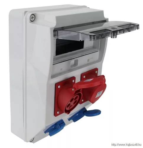 TRACON TDB09-12M Csatlakozó doboz, védelem nélkül Out:2×SCHUKO+2×32A(3P+N+E)